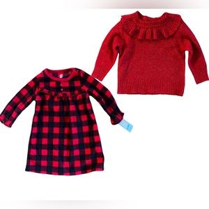NWT Pajama gown and pullover sweater by Carters and Cat & Jack.